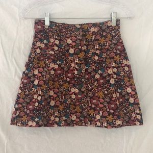Zara floral mini skirt